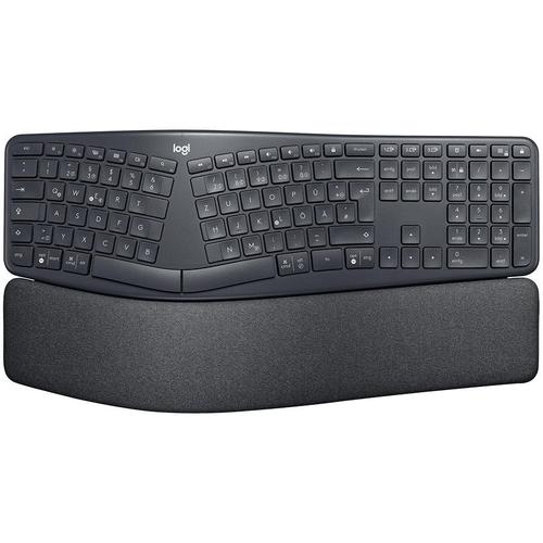 Tastatura Wireless LOGITECH ERGO K860, USB, layout UK, palm rest (Gri)