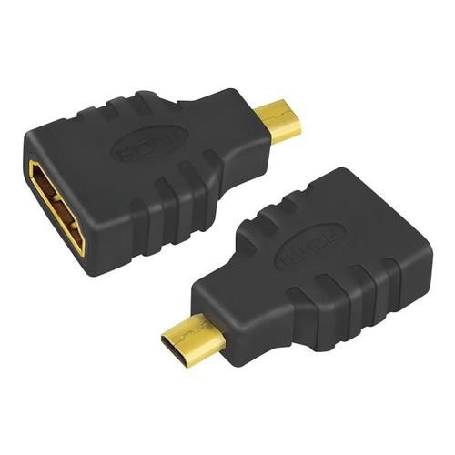 Adaptor LOGILINK AH0010, Micro-HDMI - HDMI, conectori auriti, 4K UHD/30Hz (Negru)