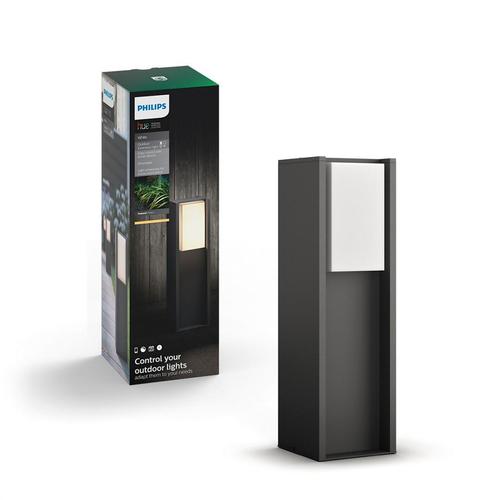 Stalp Philips Hue Turaco, E27, 9W (60W), 220-240V, IP44, lumina alba calda 2700K, 806 lumeni, durata de viata 25.000 de ore, clasa energetica A+, material aluminiu/ materiale sintetice