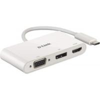 Hub USB 3in1 D-Link DUB-V310, 1* USB-C, 1* HDMI Port, 1* VGA, 1* DisplayPort