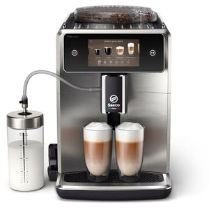 Espressor automat Saeco Xelsis Deluxe SM8785/00, Doua cesti, 1.7 L, 15 Bari (Negru/Argintiu)