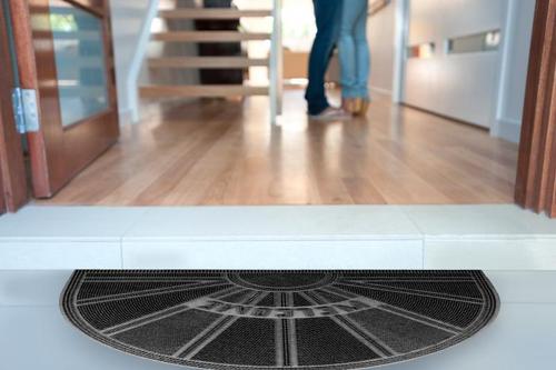 Covoras intrare cauciuc Vanora VN-MCF-40-60S, model semicerc, 40 x 60 cm (Negru)