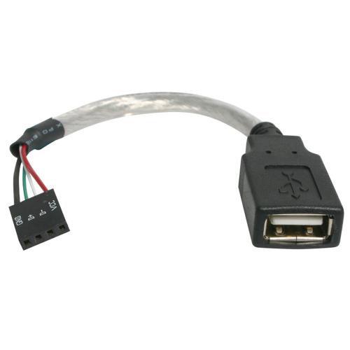 Adaptor Startech USBMBADAPT, USB 2.0 female - 4 Pin female, 0.15m (Negru)