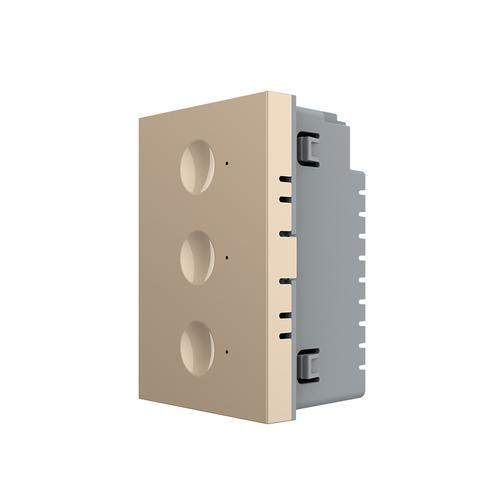 Modul intrerupator triplu cu touch Livolo standard Italian, Serie noua (Auriu)