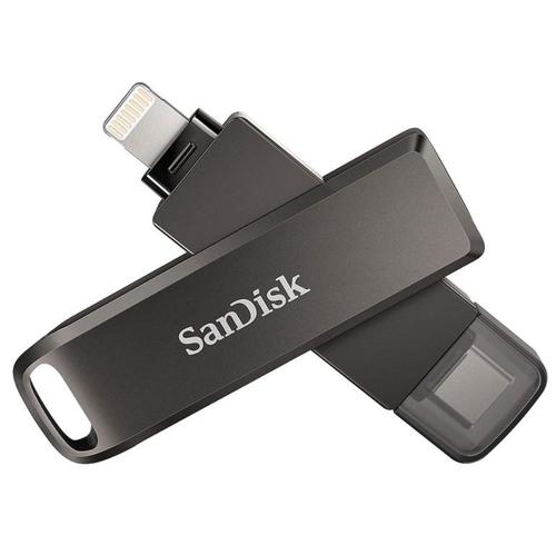 Stick USB SanDisk iXpand Flash Drive Luxe, 64GB, USB TYPE-C 3.0, Lightning 3.2 (Negru) - 0 | YEO
