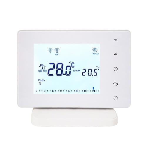 Termostat inteligent / smart WiFi Beok BOT306RF-WIFI pentru centrala termica pe gaz si incalzire in pardoseala, programabil, agent termic, anti-inghet, control de pe telefon mobil