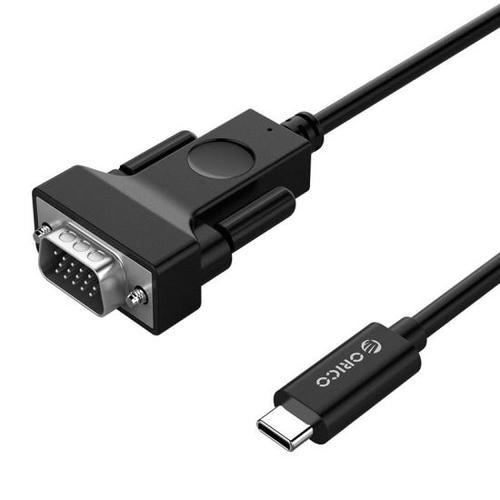 Cablu Orico XC-202-18, USB Type-C – VGA, 1.8m (Negru) - 0 | YEO