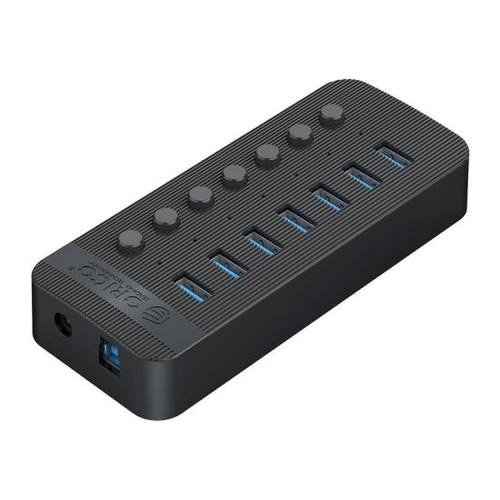 HUB USB Orico CT2U3-7AB, 7 x USB 3.0  (Negru)