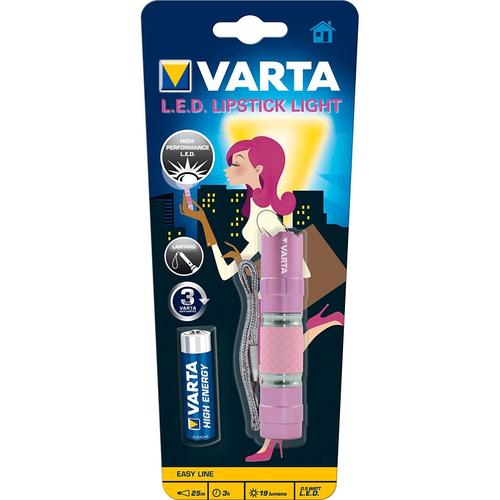 Lanterna LED Varta 16617, Lipstick Light, 0.5W, 19 lm, 1AA, Roz