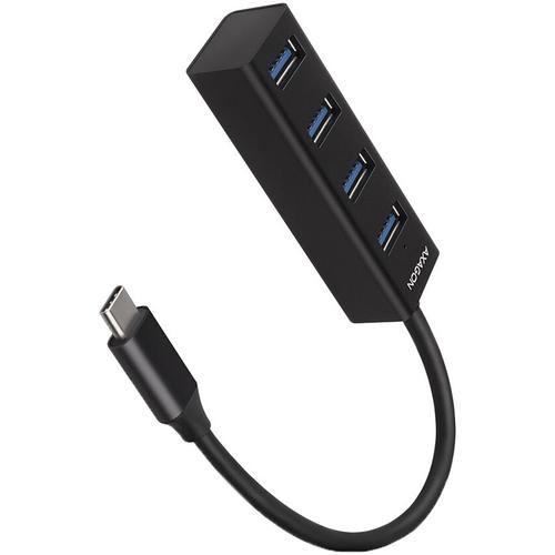 HUB USB AXAGON HUE-M1C, 4x USB3.2 Gen 1, metalic, cablu USB-C 20 cm