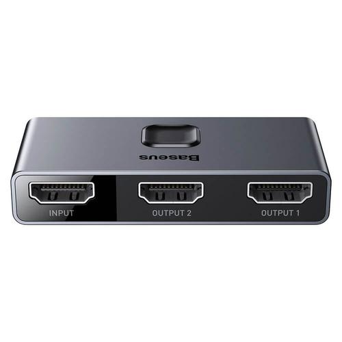 Switch video Baseus Matrix CAHUB-BC0G, HDMI bidirectional - 2x HDMI 4K / 30 Hz (Gri)