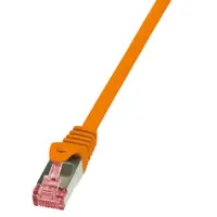 Cablu S/FTP LOGILINK Cat6, LSZH, cupru, 0.25 m, portocaliu, AWG27, dublu ecranat CQ2018S