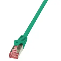 Cablu S/FTP LOGILINK Cat6, LSZH, cupru, 0.5 m, verde, AWG27, dublu ecranat CQ2025S