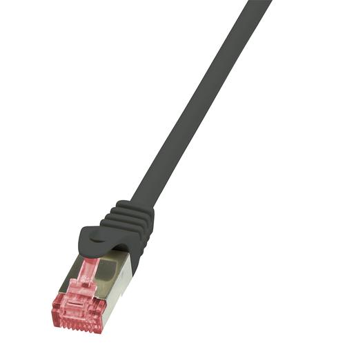 Cablu S/FTP LOGILINK Cat6, LSZH, cupru, 10 m, negru, AWG27, dublu ecranat CQ2093S