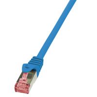 Cablu S/FTP LOGILINK Cat6, LSZH, cupru, 3 m, albastru, AWG27, dublu ecranat CQ2066S