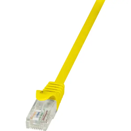 Cablu UTP LOGILINK Cat5e, cupru-aluminiu, 0.25 m, galben, AWG26, CP1017U