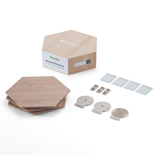 Kit extindere 3 panouri luminoase modulare inteligente Nanoleaf Hexagons Starter Kit, Wi-Fi,LED, 2W/panou, 22lm/panou, lumina alba reglabila, compatibil Apple HomeKit, Amazon Alexa, Google Assistant