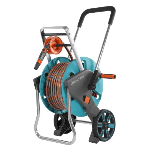 Set carucior cu furtun Gardena AquaRoll M Easy, 20 m, 1/2inch + conectori 18517