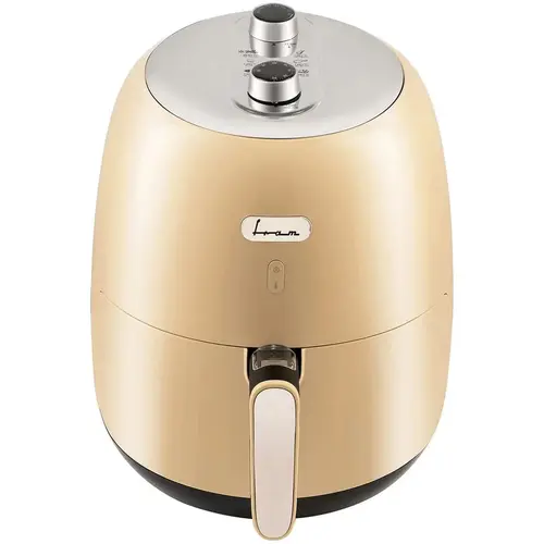 Friteuza cu aer cald FRAM FAF-1500CR, 1500W, 3.2L, vas detasabil anti-adeziv, termostat reglabil 80-200˚C, temporizator 30 min, protectie supraincalzire, Crem