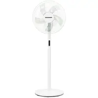 Ventilator cu picior Heinner HMSF-3WH, 48 W, Inaltime ajustabila, 8 viteze, Temporizator, Display LED, Telecomanda, Alb
