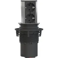 Multipriza incorporabila Bachmann Elevator 2xSchuko, 2 prize, cordon 2 m + fisa Schuko montabila, Negru