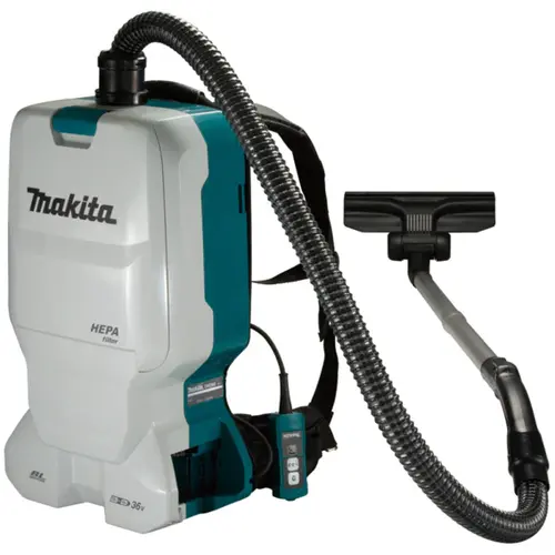 Aspirator tip rucsac Makita DVC660Z, 2x18 V, 1 kPa putere absorbtie, 6 l rezervor hartie, 2.2 m³/min debit maxim aer, fara acumulator Li-Ion LXT 18V