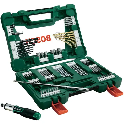 Set 91 accesorii Bosch V-Line, surubelnita, bara magnetica, biti, zencuitor, suport magnetic, chei tubulare, burghie Set 91 accesorii Bosch V-Line, surubelnita, bara magnetica, biti, zencuitor, suport magnetic, chei tubulare, burghie