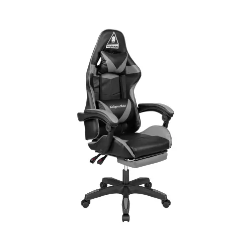 Scaun Gaming Kruger&Matz Warrior GX-150, reglabil (Negru/Gri)