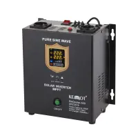 Invertor Solar, pentru panouri fotovoltaice / solare, 500W, 12V, unda pura sinusoidala, Negru