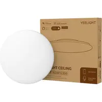 Plafoniera LED inteligenta Yeelight A2001C550, rotunda, Wi-Fi, control vocal, 50W, 3500 lm, telecomanda inclusa, IP50, lumina reglabila, 59.8 cm
