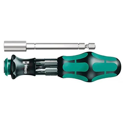 Set surubelnita cu magazie, 6 biti 1/4inch, WERA Kraftform Kompakt