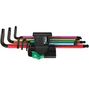 Set chei imbus cu profil hexagonal, multicolor, magnetic, 1.5-6 mm, 7 piese, Wera