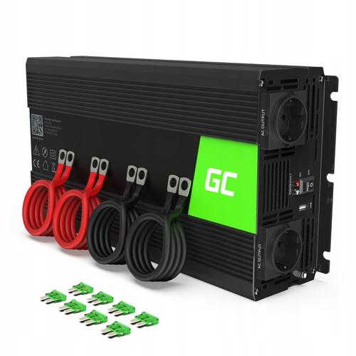 Invertor de tensiune 2000W/4000W 12V la 230V Volt USB DC AC Unda sinusoidala pura Green Cell