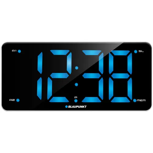Radio cu ceas Blaupunkt CR15WH, FM radio, Dual Alarm, USB, Alb