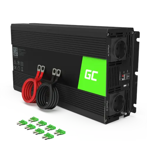 Invertor de tensiune 1500W/3000W 24V la 230V Volt USB DC AC Unda sinusoidala pura Green Cell
