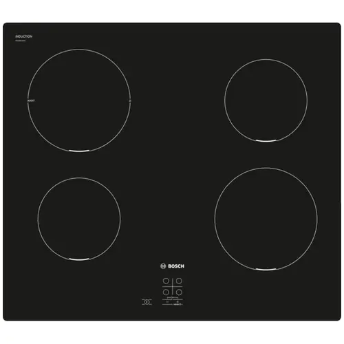 Plita incorporabila Bosch PUG611AA5E, Inductie, 4 zone de gatit, PowerBoost, TouchSelect, 60 cm, Negru