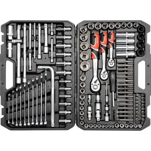 Trusa tubulare Yato YT-38872, chei combinate, antrenor, 128 piese
