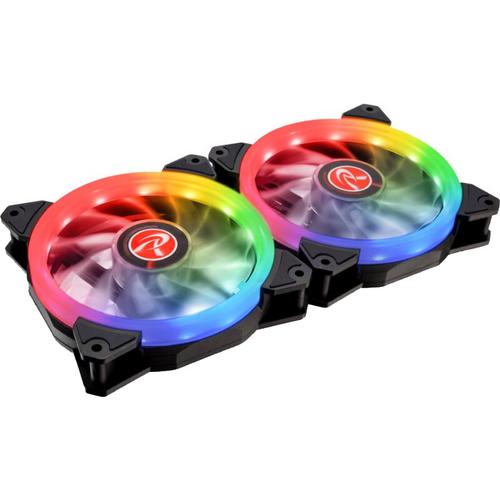 Ventilator Raijintek IRIS 14 Rainbow RGB LED, 2 buc