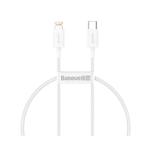 Cablu Date Incarcare Baseus Superior, Usb Type C La Lightning, Lungime 0.25m, Pd 20w, Alb - Catlys-02 Cablu Date Incarcare Baseus Superior, Usb Type C La Lightning, Lungime 0.25m, Pd 20w, Alb - Catlys-02