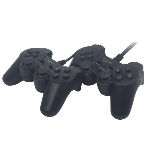 Set 2 Gamepad Gembird JPD-UDV2-01, Dual vibration, USB, pentru PC