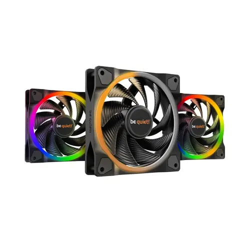 Set 3 ventilatoare ARGB be quiet! LIGHT WINGS 120mm PWM High-Speed (BL077), 120x120x25 mm
