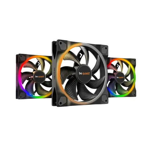 Set 3 ventilatoare ARGB be quiet! LIGHT WINGS 140mm PWM (BL078), 140x140x25 mm