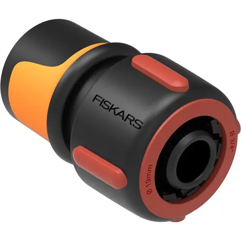 Conector furtun 19 mm (3/4inch), L=116 mm, Fiskars, din plastic rezistent