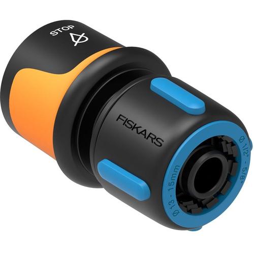 Conector furtun STOP 13-15 mm (1/2-5/8inch), L=116 mm, Fiskars, plastic rezistent