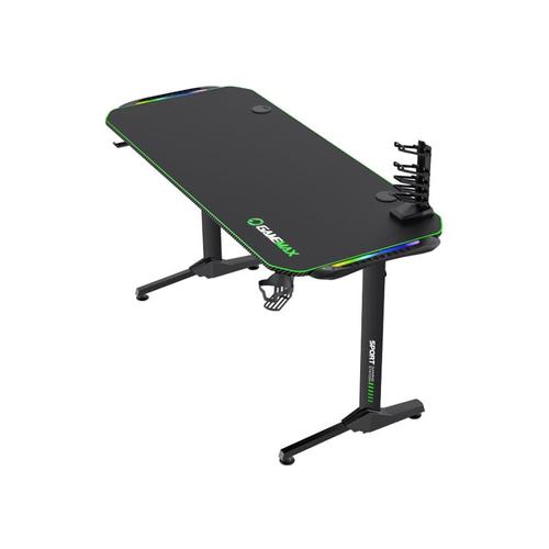 Birou Gaming Gamemax D140 Carbon, Iluminare RGB, 159/60 cm