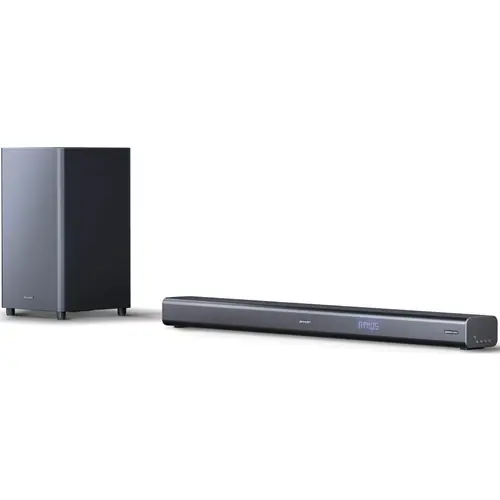 Soundbar Sharp HT-SBW460, 3.1, Dolby Atmos, 440W, Virtual Surround Sound, Subwoofer wireless, Bluetooth, Negru