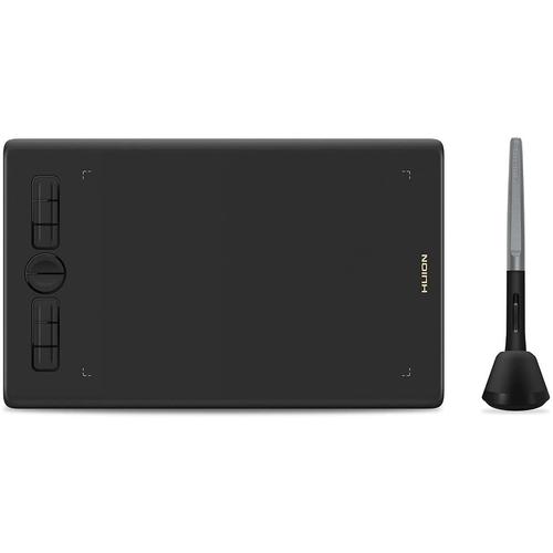 Tableta grafica HUION H580X cu 8 taste de presare, compatibil cu Chromebook, Android, Windows si Mac, 8 x 5inch (Negru)