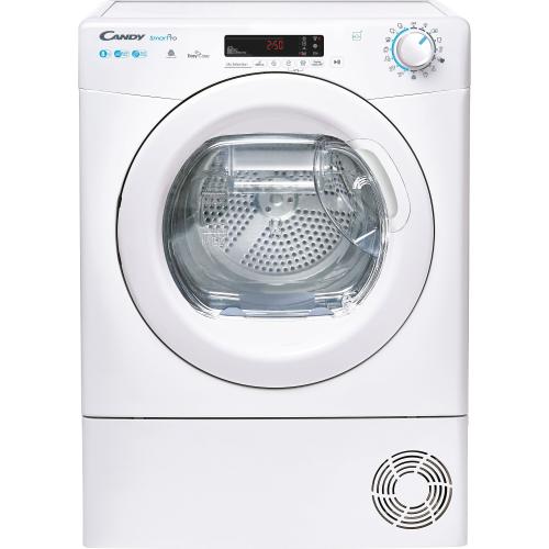 Uscator de rufe Candy Smart Pro CSOE H8A2DE-S, Pompa de caldura, 8 kg, Clasa E, WiFi, Easy case, Senzor uscare, Antisifonare (Alb)
