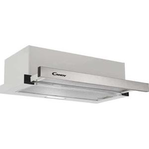 Hota incorporabila telescopica Candy CBT6130/3X, Capacitate de absorbtie 329 m3/h, 2 trepte de viteza, Iluminare LED, 2 filtre, Clasa B, 60 cm, Argintiu