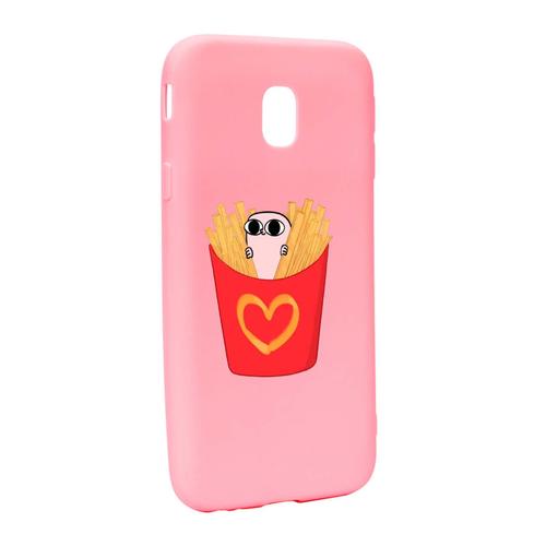 Husa de protectie I Love Chips, pentru Samsung Galaxy J7 2018, rezistenta la uzura, anti-alunecare, din silicon Premium, P602